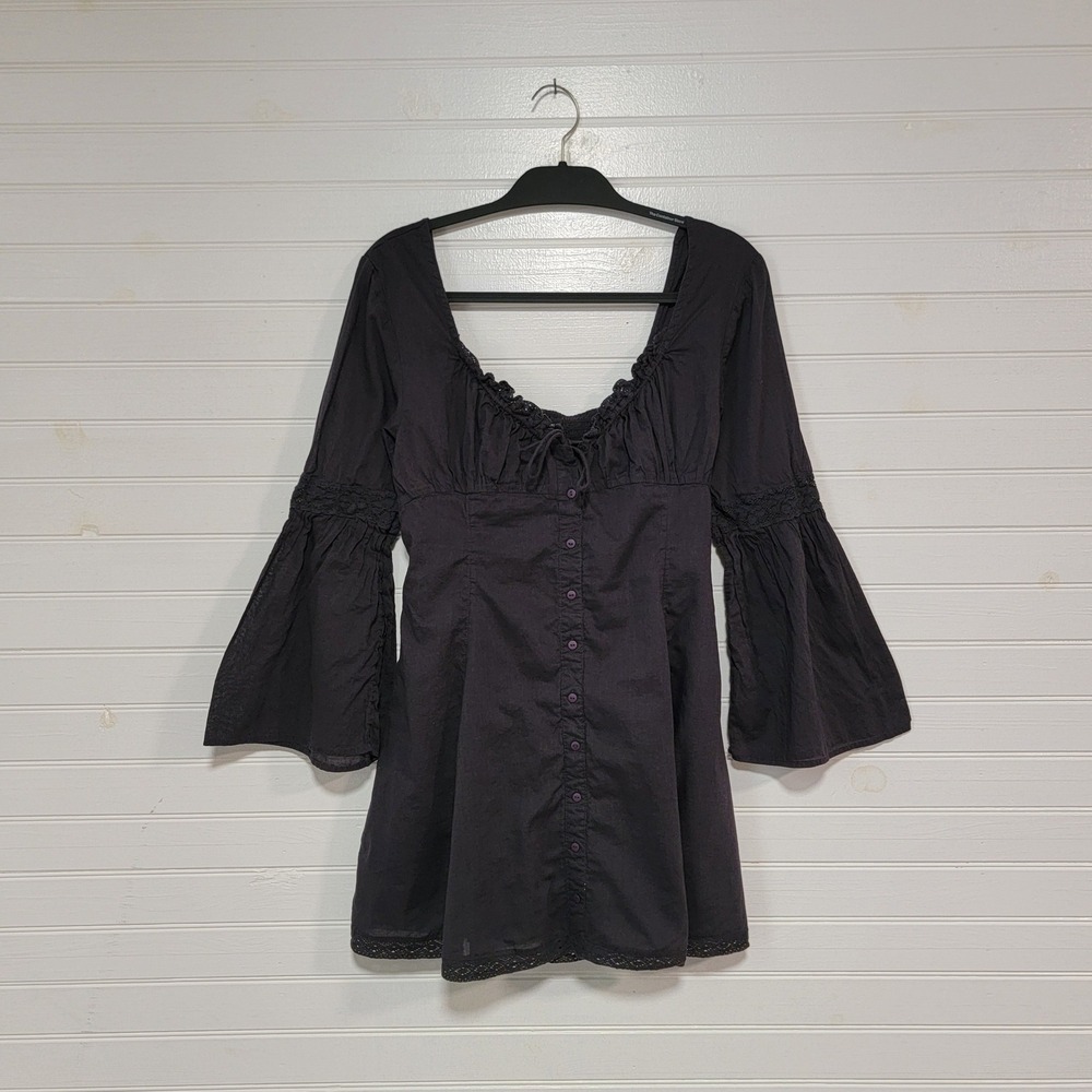 Urban Outfitters Witchy Whimsy Victorian Bell Sleeve Corset Mini Dress Medium